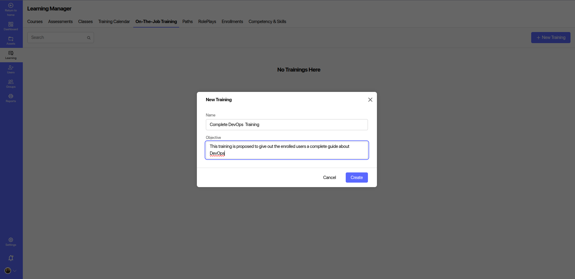 On-The-Job Training (OJT)