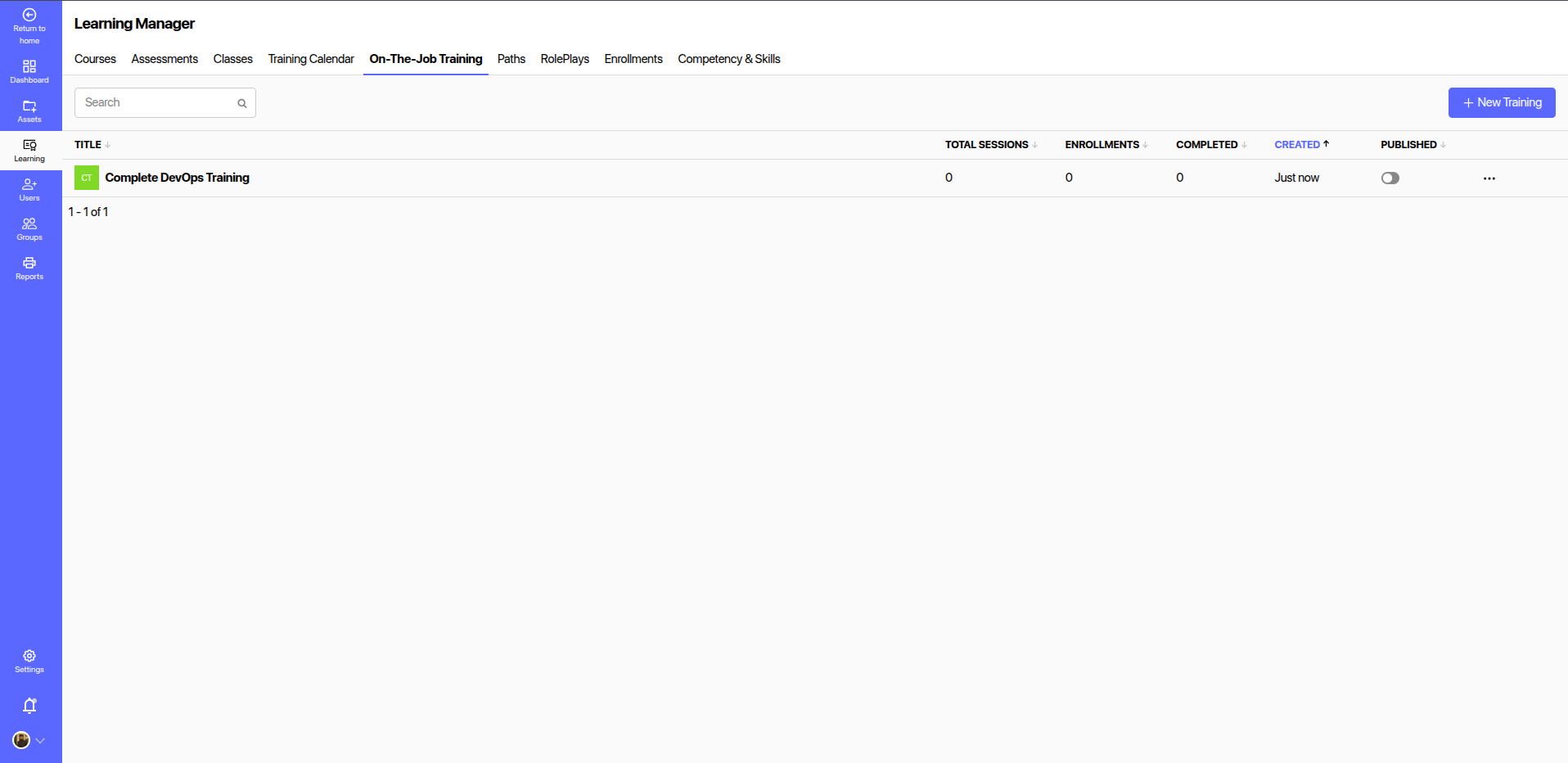 On-The-Job Training (OJT)